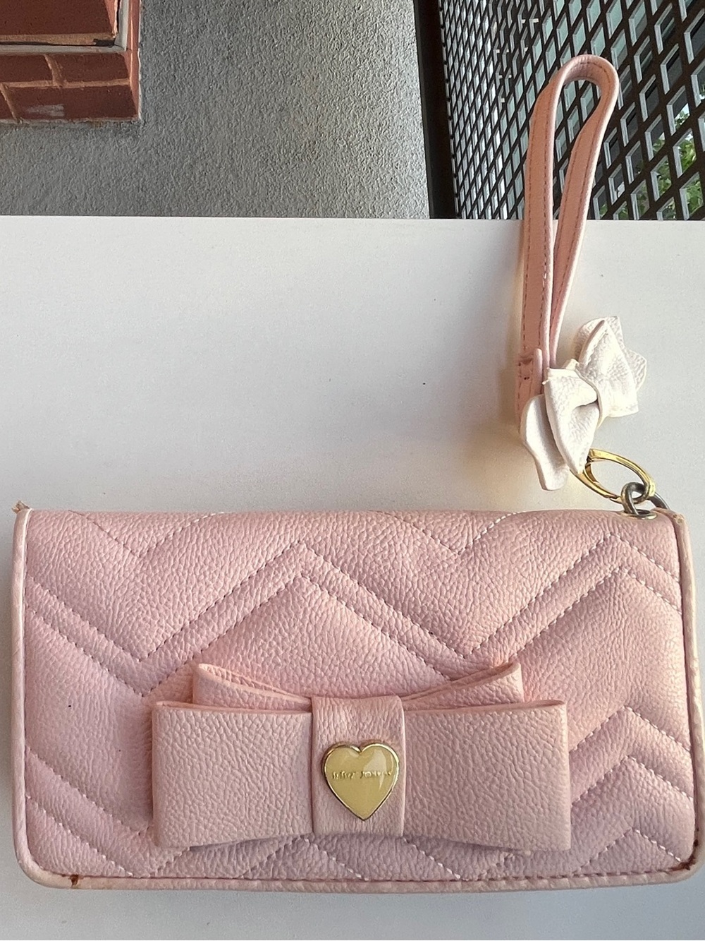 Betsey Johnson Adorable Pink Wristlet